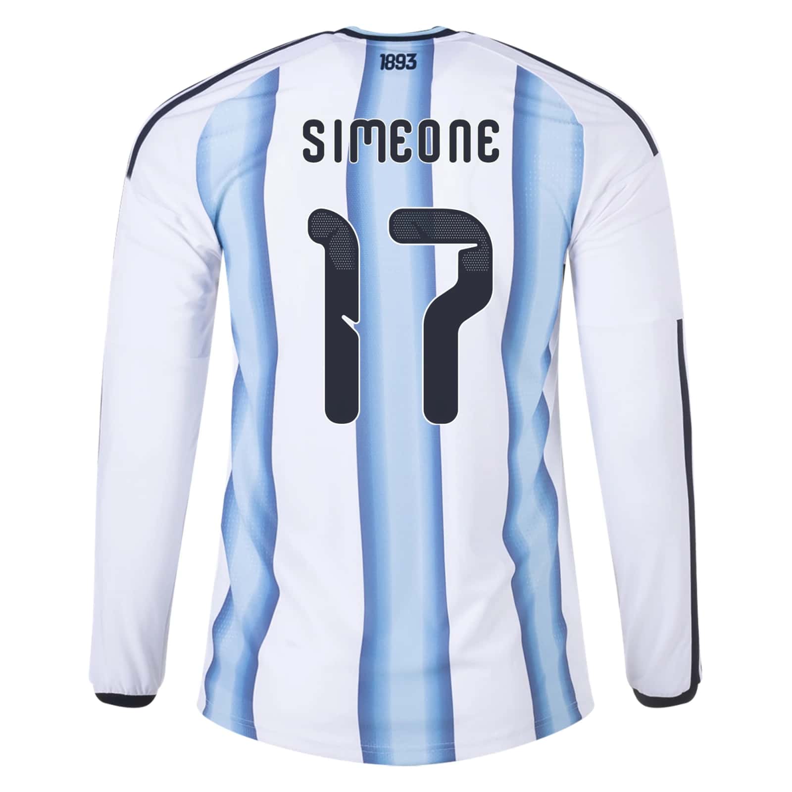 Giuliano Simeone Argentina 2026/27 Adidas Long Sleeve Authentic Home Jersey