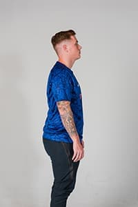 David wearing a size XL jersey