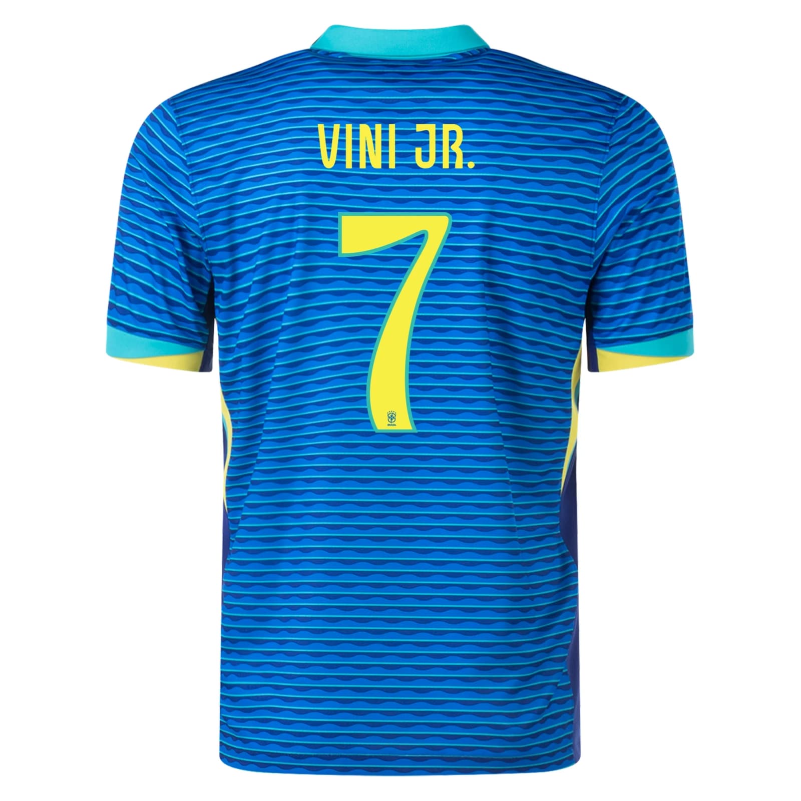 Vinicius Jr Brazil 2024/25 Nike away jersey — classic Selecao blue alternate shirt
