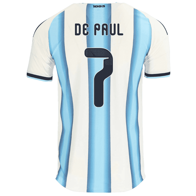 Rodrigo De Paul Argentina 26/27 Authentic Home Jersey
